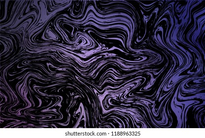 Dark Purple vector template with lines, ovals. A vague circumflex abstract illustration with gradient. Textured wave pattern for backgrounds.