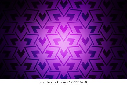Dark Purple vector template with lines, triangles. Decorative design in abstract style with triangles. Modern template for landing page.