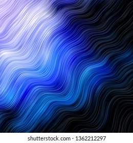 Dark Purple vector template with lines. Colorful illustration, which consists of curves. Pattern for commercials, ads.