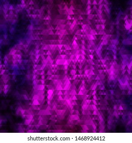 Dark Purple vector template with lines, triangles. Gradient triangles in abstract style on simple form. Pattern for commercials.