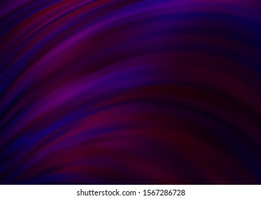 Dark Purple vector template with lines, ovals. Glitter abstract illustration with wry lines. A completely new marble design for your business.
