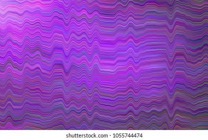 Dark Purple vector template with liquid shapes. Glitter abstract illustration with wry lines. Textured wave pattern for backgrounds.
