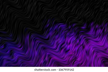 Dark Purple vector template with liquid shapes. Shining illustration, which consist of blurred lines, circles. Brand-new design for your ads, poster, banner.