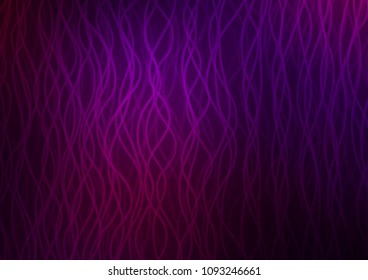 Dark Purple vector template with liquid shapes. A vague circumflex abstract illustration with gradient. A completely new template for your business design.