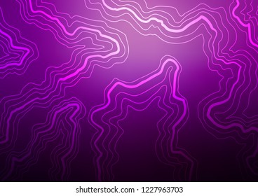 Dark Purple vector template with liquid shapes. Modern gradient abstract illustration with bandy lines. Brand new design for your ads, poster, banner.