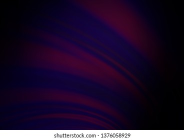 Dark Purple vector template with liquid shapes. Modern gradient abstract illustration with bandy lines. The template for cell phone backgrounds.