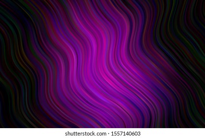 Dark Purple vector template with liquid shapes. Shining crooked illustration in marble style. The elegant pattern for brand book.