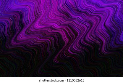 Dark Purple vector template. Modern gradient abstract illustration with bandy lines. Pattern for your business design.