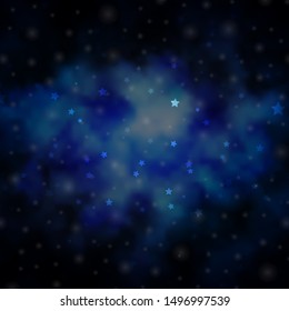 Dark Purple vector template with neon stars. Colorful illustration in abstract style with gradient stars. Best design for your ad, poster, banner.