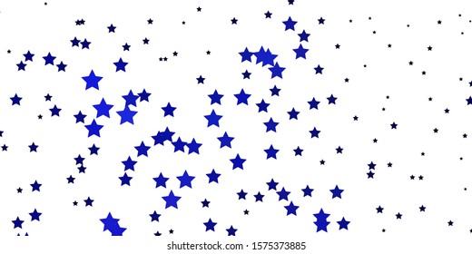 Dark Purple vector template with neon stars. Decorative illustration with stars on abstract template. Theme for cell phones.