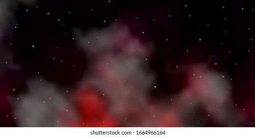 Dark Purple vector template with neon stars. Shining colorful illustration with small and big stars. Pattern for websites, landing pages.