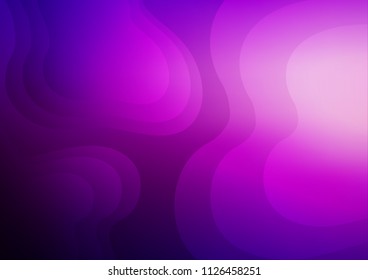 Dark Purple vector template with organic circular shapes. Colorful abstract illustration with gradient lines. New composition for your brand book.