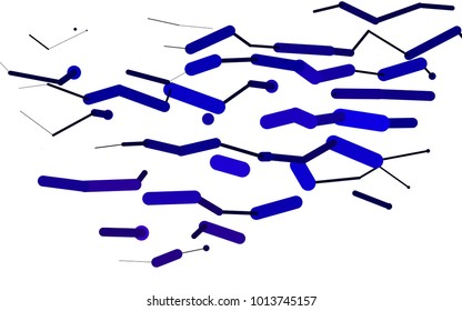 Dark Purple vector template with repeated sticks. Shining colored illustration with rounded stripes. The pattern can be used for medical ad, booklets, leaflets