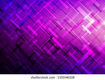 Dark Purple vector template with repeated sticks. Decorative shining illustration with lines on abstract template. The template can be used as a background.