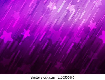 Dark Purple vector template with repeated sticks. Modern geometrical abstract illustration with staves. The pattern can be used for busines ad, booklets, leaflets