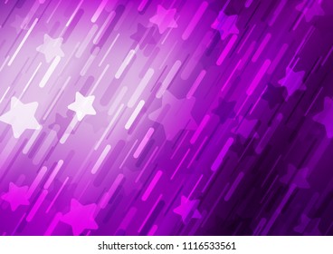 Dark Purple vector template with repeated sticks. Blurred decorative design in simple style with lines. The template can be used as a background.