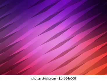Dark Purple vector template with repeated sticks. Lines on blurred abstract background with gradient. The template can be used as a background.
