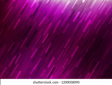 Dark Purple vector template with repeated sticks. Lines on blurred abstract background with gradient. The template can be used as a background.