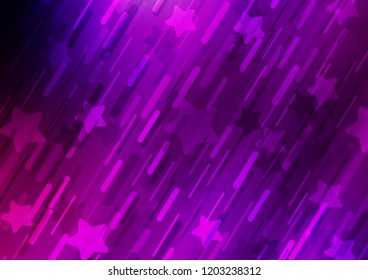 Dark Purple vector template with repeated sticks. Decorative shining illustration with lines on abstract template. The pattern can be used as ads, poster, banner for commercial.