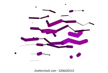 Dark Purple vector template with repeated sticks. Glitter abstract illustration with colored sticks. The template can be used as a background.