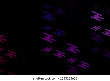 Dark Purple vector template with repeated sticks. Blurred decorative design in simple style with lines. Best design for your ad, poster, banner.