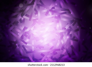 Plantilla de vector púrpura oscuro con palos repetidos. Ilustración de color brillante con rayas nítidas. Plantilla para sus hermosos fondos.