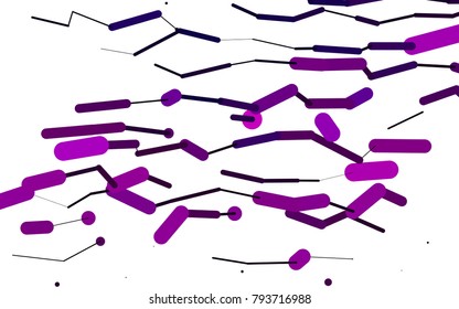 Dark Purple vector template with repeated sticks. Modern geometrical abstract illustration with staves. The pattern can be used as ads, poster, banner for medicine.