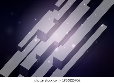 Dark Purple vector template with rhombus. Modern abstract illustration with colorful rectangles. Best design for your ad, poster, banner.