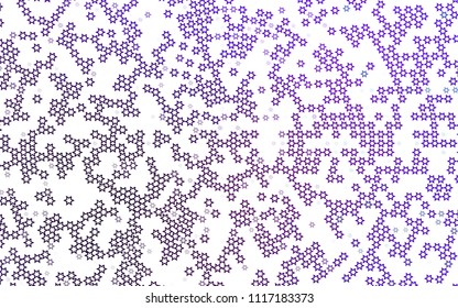 Dark Purple vector template with sky stars. Decorative shining illustration with stars on abstract template. Smart design for your business advert.