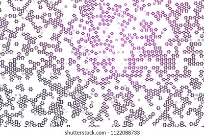 Dark Purple vector template with sky stars. Glitter abstract illustration with colored stars. Smart design for your business advert.