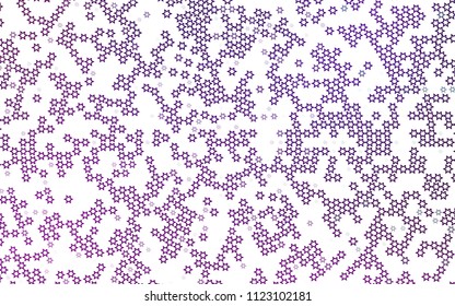 Dark Purple vector template with sky stars. Blurred decorative design in simple style with stars. The pattern can be used for websites.