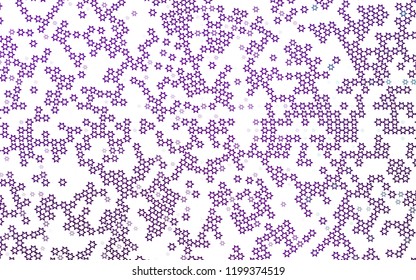 Dark Purple vector template with sky stars. Shining colored illustration with stars. Best design for your ad, poster, banner.