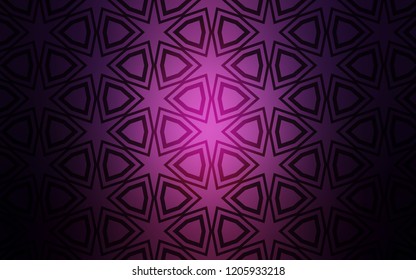 Dark Purple vector template with sky stars. Decorative illustration with stars on abstract template. Pattern for websites, landing pages.
