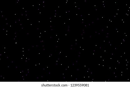 Dark Purple vector template with sky stars. Decorative shining illustration with stars on abstract template. Best design for your ad, poster, banner.