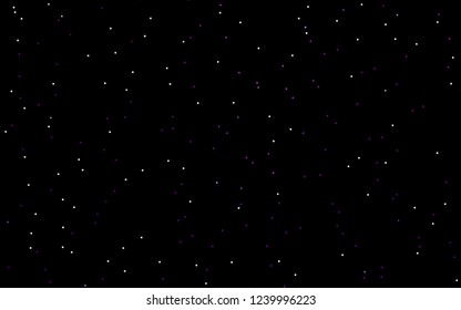 Dark Purple vector template with sky stars. Decorative shining illustration with stars on abstract template. The template can be used as a background.