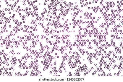 Dark Purple vector template with sky stars. Modern geometrical abstract illustration with stars. The pattern can be used for new year ad, booklets.