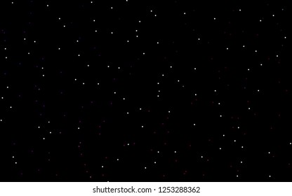Dark Purple vector template with sky stars. Glitter abstract illustration with colored stars. The pattern can be used for websites.