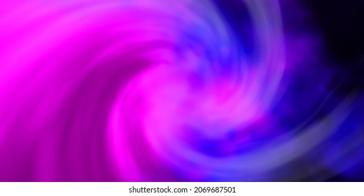 Dark Purple vector template with sky, clouds. Abstract illustration with colorful gradient clouds. Template for websites.