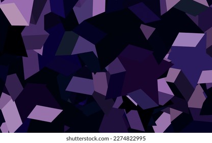 Dunkelviolette Vektorvorlage mit Sternen. Dekorative, leuchtende Illustration mit Sternen auf abstrakter Vorlage. Vorlage für kosmische Hintergründe.