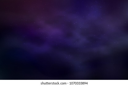 Dark Purple vector template with space stars. Modern abstract illustration with Big Dipper stars. Pattern for astrology websites.