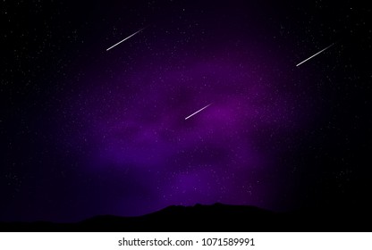 Dark Purple vector template with space stars. Shining colored illustration with bright astronomical stars. Pattern for astronomy websites.