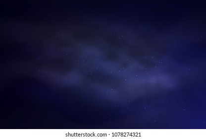 Dark Purple vector template with space stars. Glitter abstract illustration with colorful cosmic stars. Pattern for astrology websites.