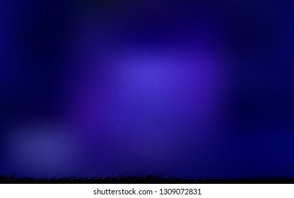 Dark Purple vector template with space stars. Space stars on blurred abstract background with gradient. Pattern for astronomy websites.