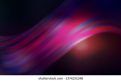 Dark Purple vector template with space stars. Blurred decorative design in simple style with galaxy stars. Template for cosmic backgrounds.
