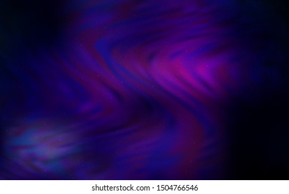 Dark Purple vector template with space stars. Shining colored illustration with bright astronomical stars. Template for cosmic backgrounds.