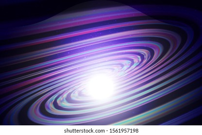 Dark Purple vector template with space stars. Blurred decorative design in simple style with galaxy stars. Smart design for your business advert.