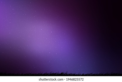 Dark Purple vector template with space stars. Shining colored illustration with bright astronomical stars. Smart design for your business advert.