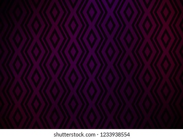Dark Purple vector template with sticks, squares. Glitter abstract illustration with colorful lines, rhombuses. Smart design for your business advert.