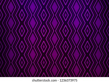 Dark Purple vector template with sticks, squares. Colorful decorative design in simple style with lines, rhombuses. Pattern for business booklets, leaflets.