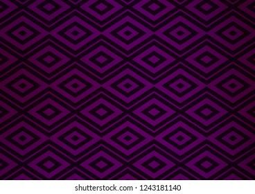Dark Purple vector template with sticks, squares. Glitter abstract illustration with colorful lines, rhombuses. Backdrop for TV commercials.